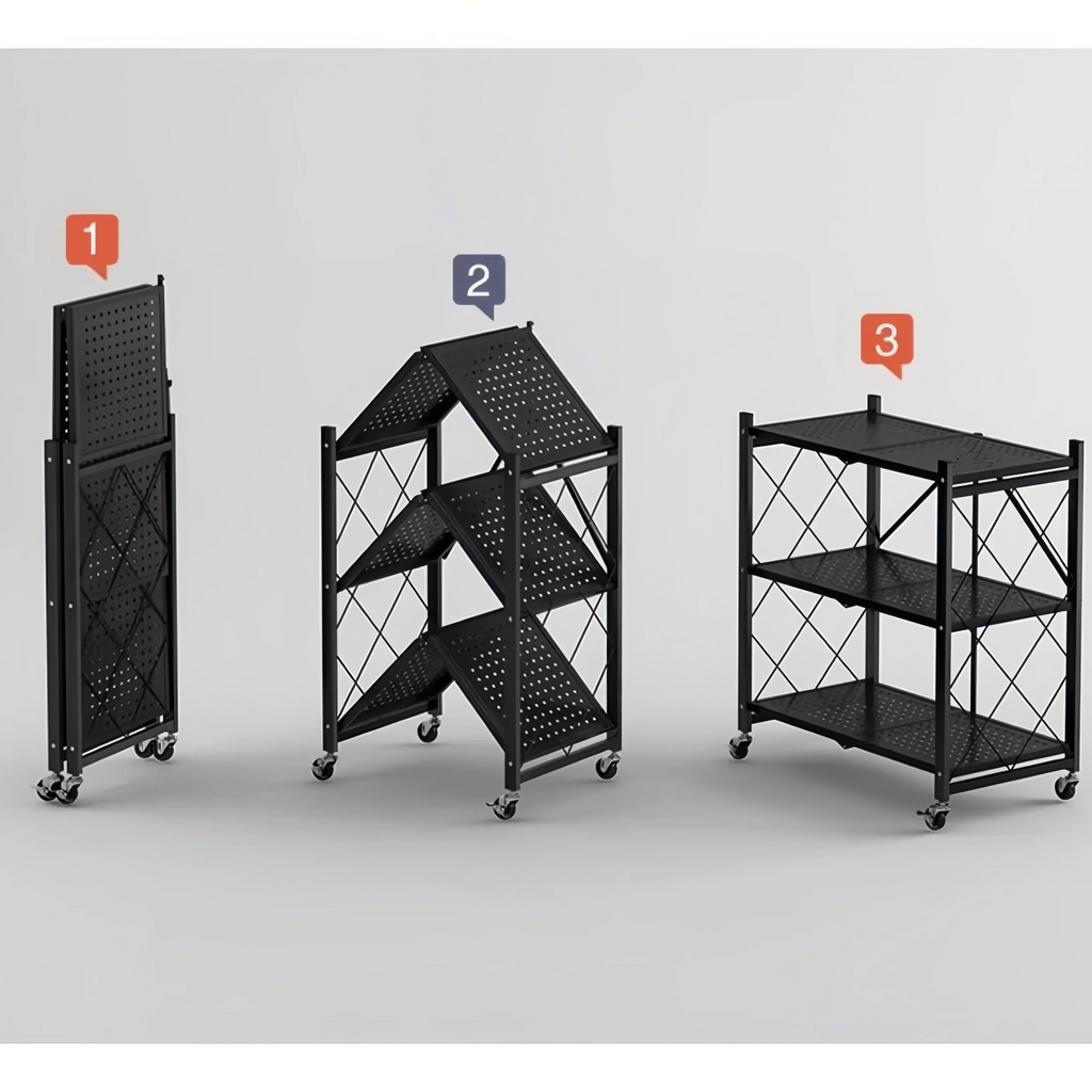 Estante de Almacenamiento Plegable sin Instalación