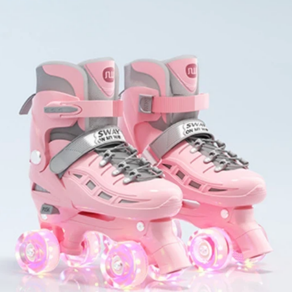 Patines en Línea de Dos Filas con Ruedas Luminosas de PU