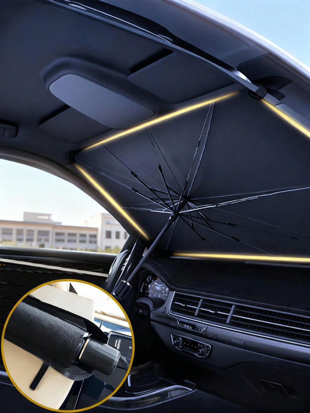 Sombrilla para Carro Protector Plegable para Auto Cubierta de Auto