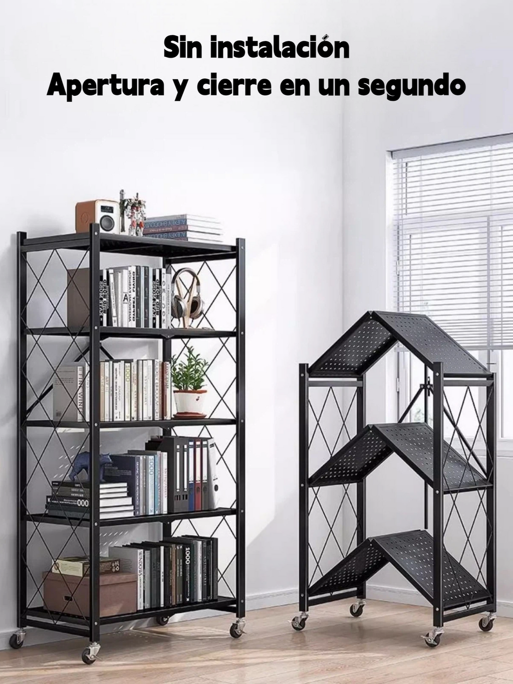 Estante de Almacenamiento Plegable sin Instalación