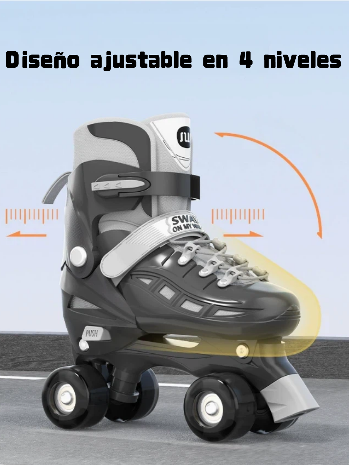 Patines en Línea de Dos Filas con Ruedas Luminosas de PU