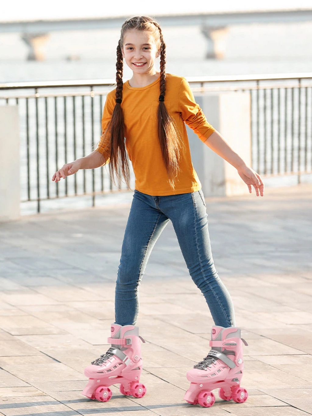 Patines en Línea de Dos Filas con Ruedas Luminosas de PU