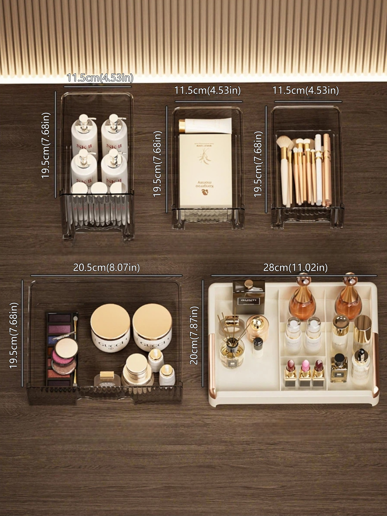 Cajón de Almacenamiento para Maquillaje, Organizador de Vanidad con Cajones