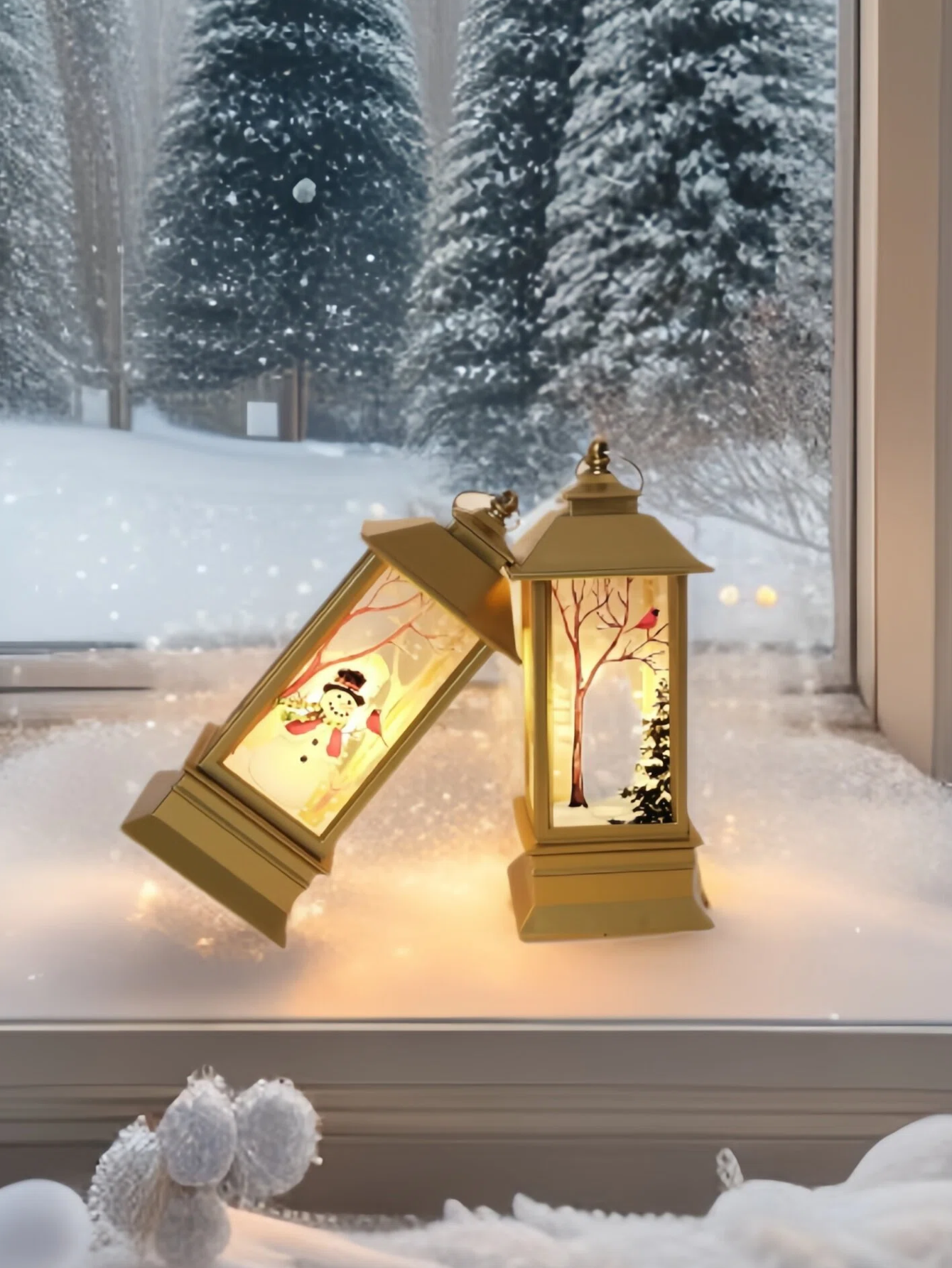Lámpara de Veladora Navideña de PVC