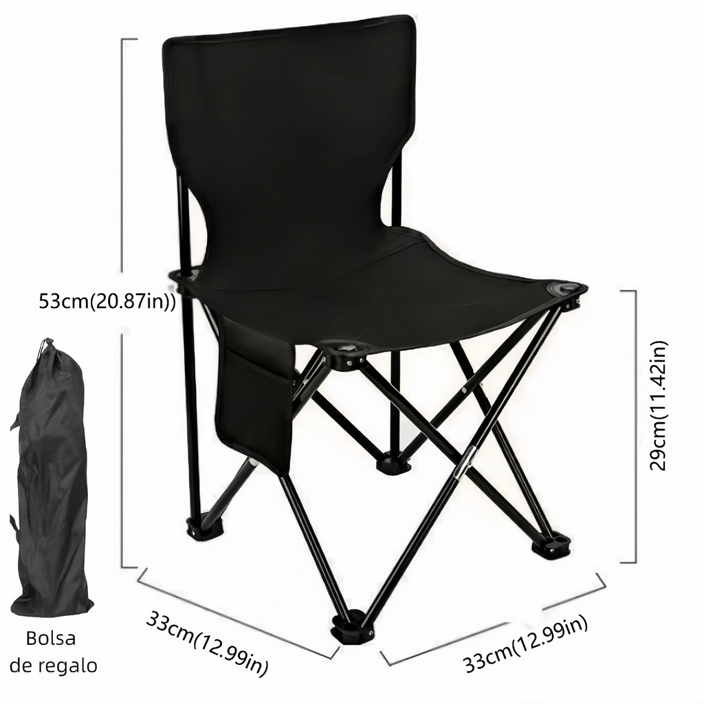 Silla Plegable Portátil para Exteriores, Equipo de Campamento