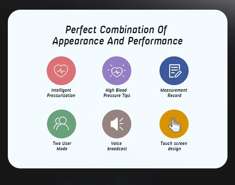 Medidor de Presión Arterial Inteligente de Muñeca - Automático, Eléctrico, Recargable y con Pantalla Táctil