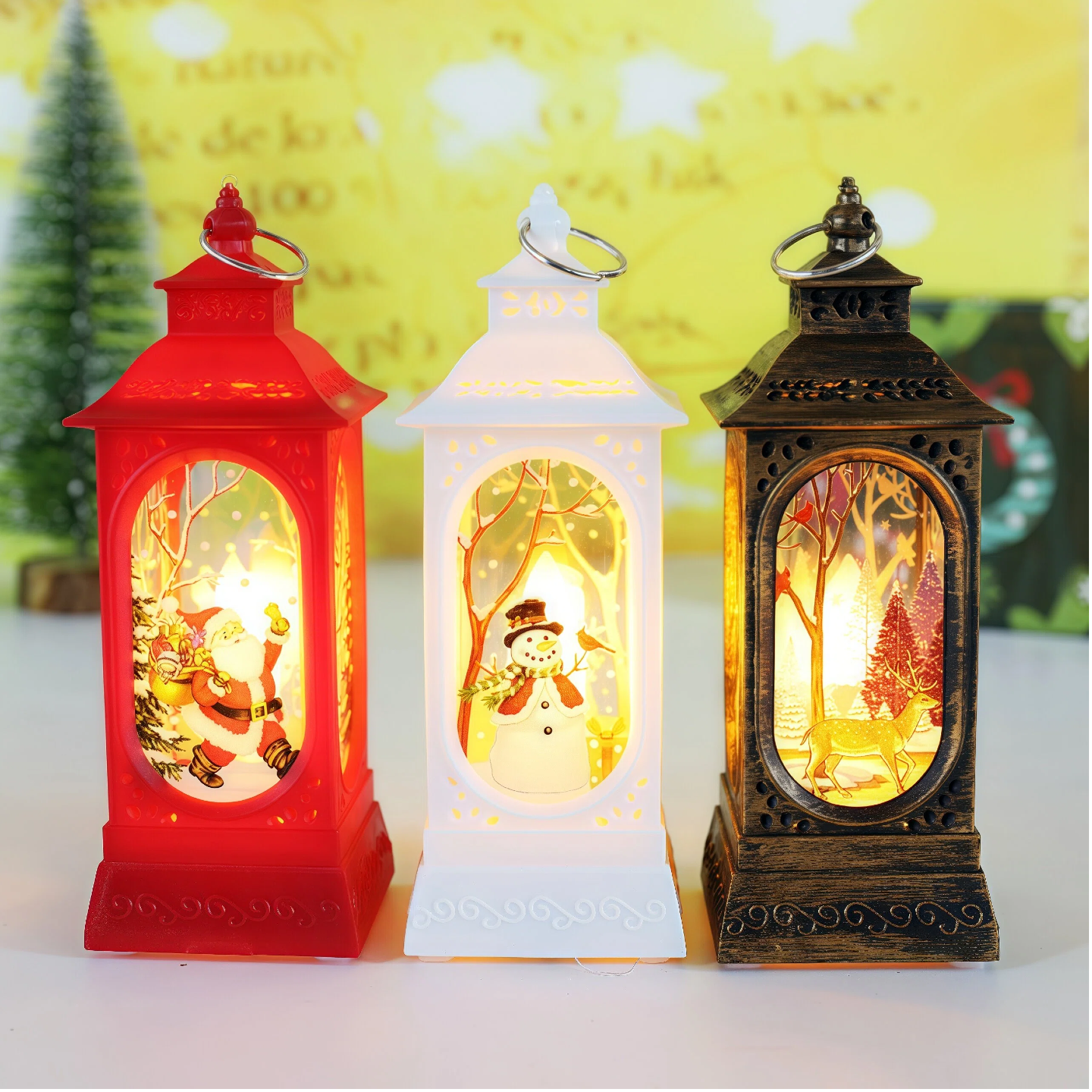 Lámpara de Veladora Navideña de PVC