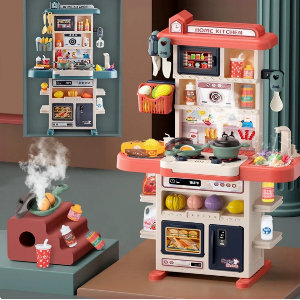 Cocina Infantil Simulada con Luz, Sonido, Humo y Agua