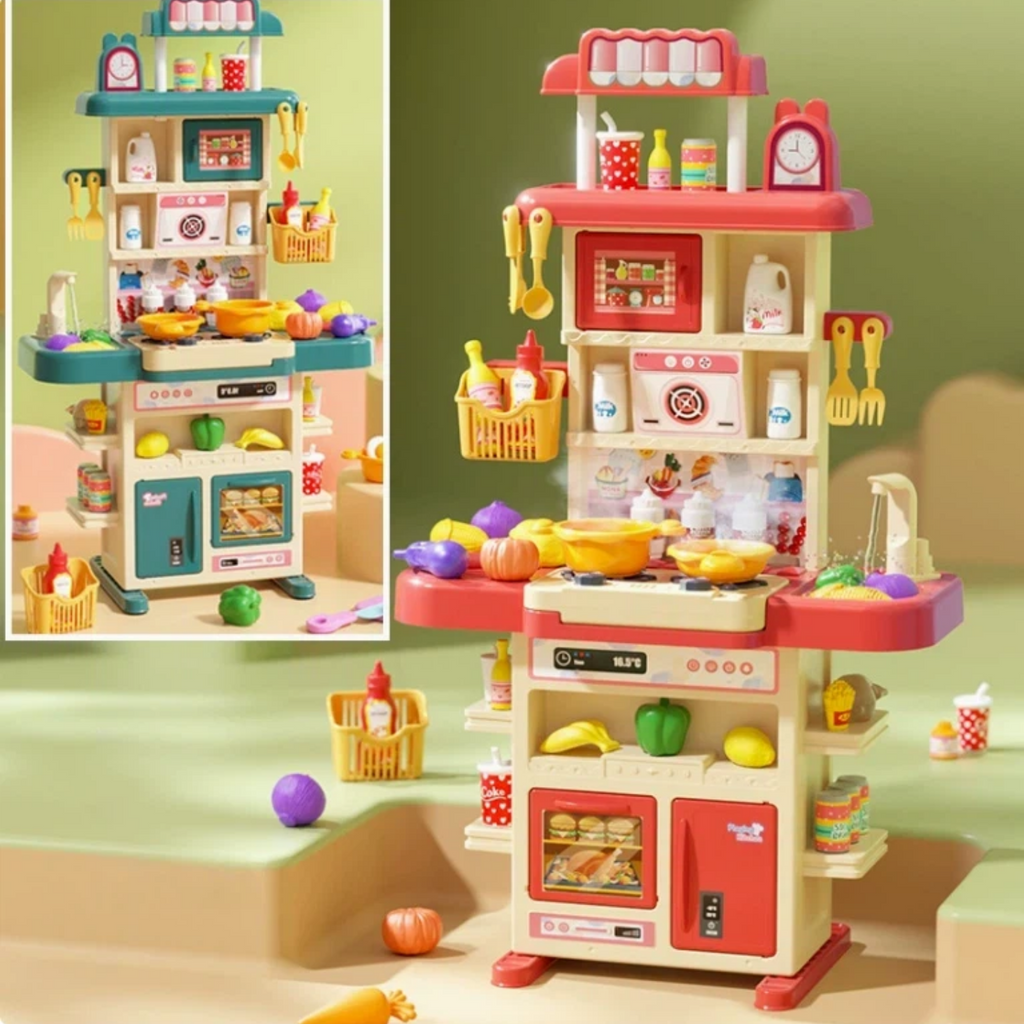 Cocina Infantil Simulada con Luz, Sonido, Humo y Agua