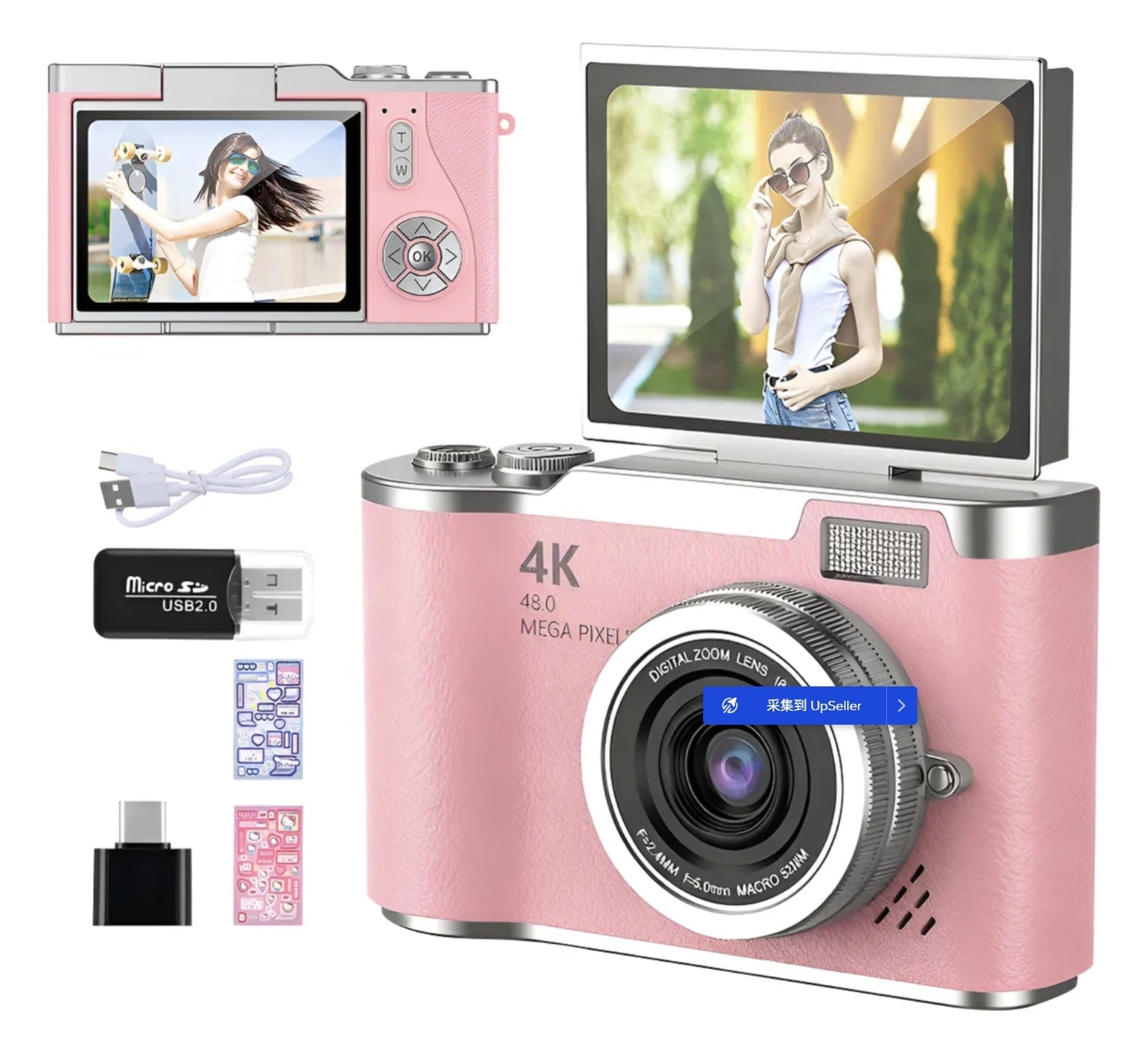 Cámara Digital 4k Ourlife Con Lcd Reversible（Tarjeta SD no incluida）