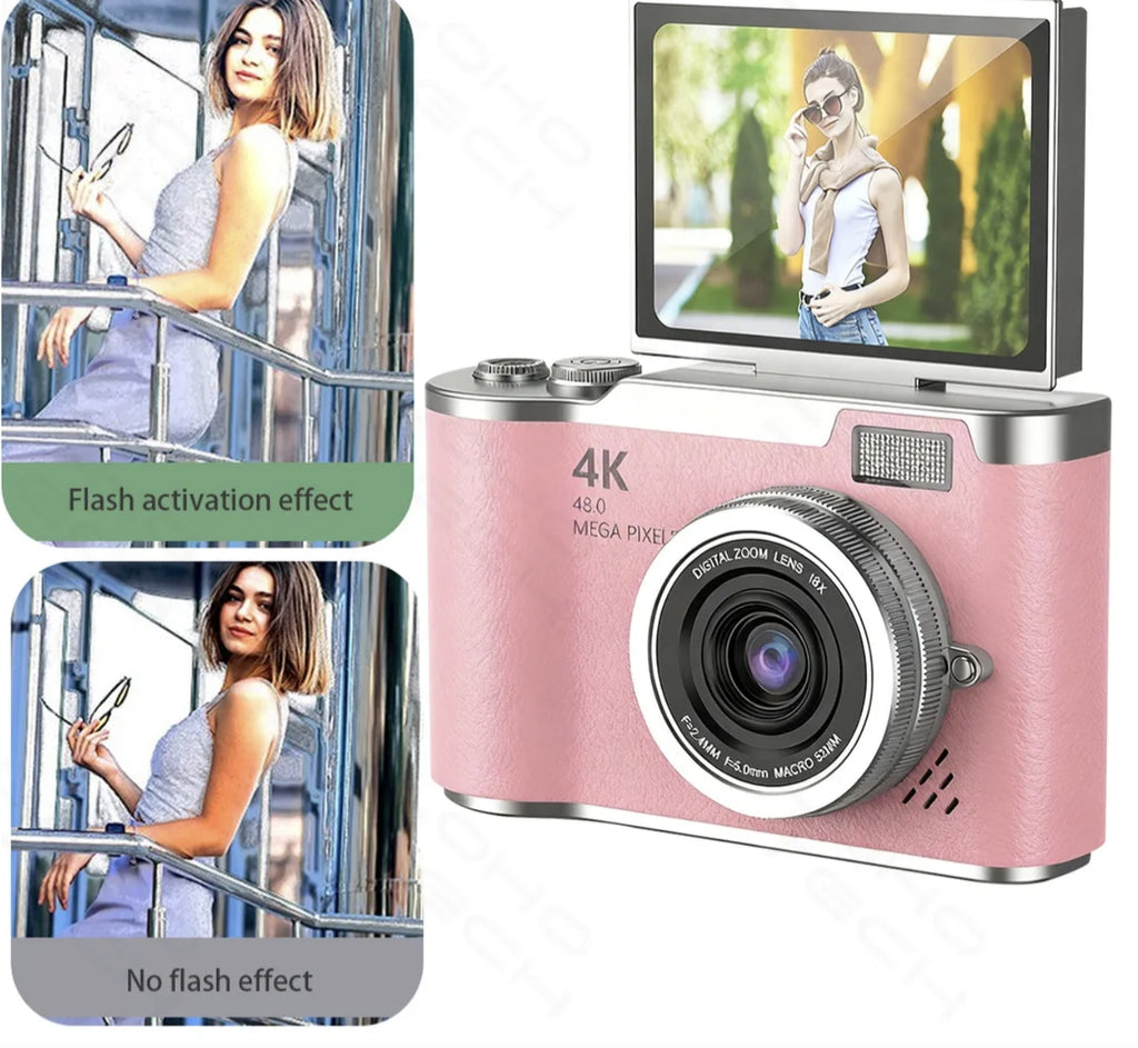 Cámara Digital 4k Ourlife Con Lcd Reversible（Tarjeta SD no incluida）